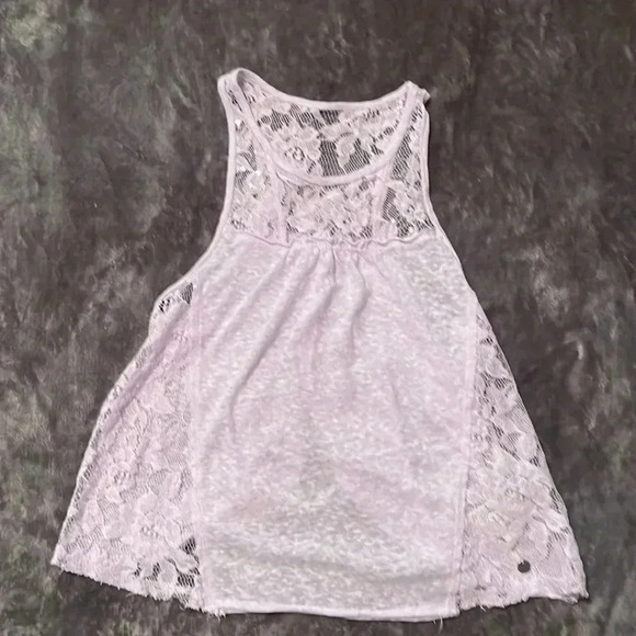 Abercrombie & Fitch Tops - 2/15 Lavender laced Abercrombie tank top